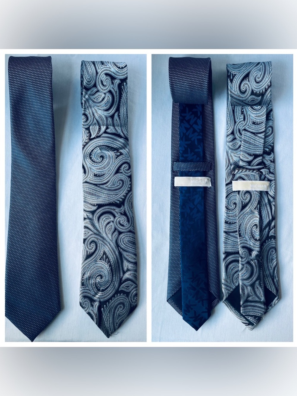 👔Power Pair Lot of 2 MK silk ties , classic & Modern
